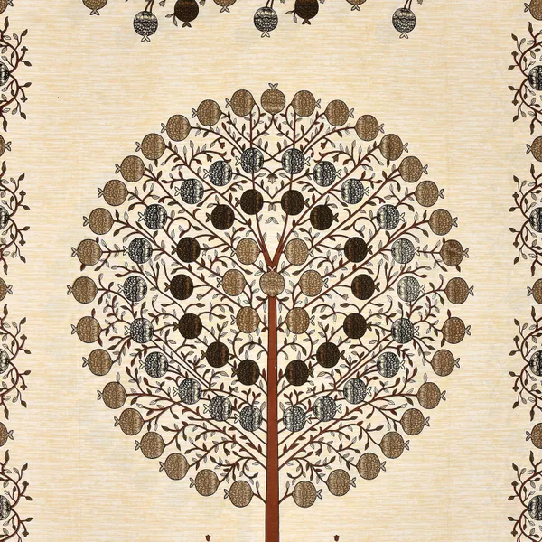 Brown_Cotton_Prosperity_Tree_Double_Bedsheet_With_Pillow_Cover_70X100_Cm
